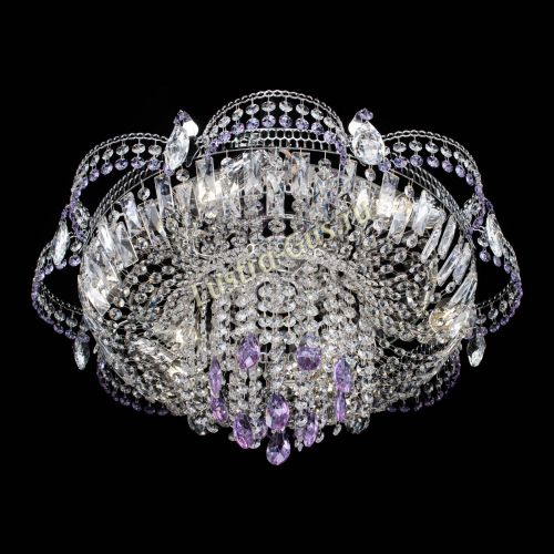 Люстра Камея №1 фиолетовая в Новокузнецке Гусь Хрустальный