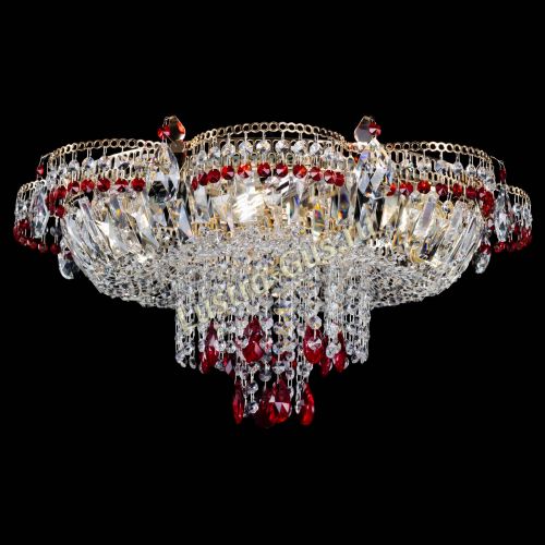 Люстра Камея №1 красная в Новокузнецке Гусь Хрустальный