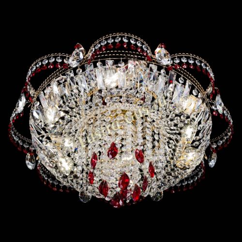 Люстра Камея №1 красная в Новокузнецке Гусь Хрустальный