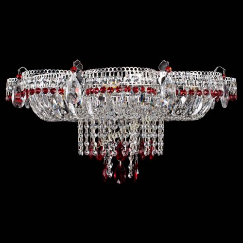 Люстра Камея №1 красная в Новокузнецке Гусь Хрустальный