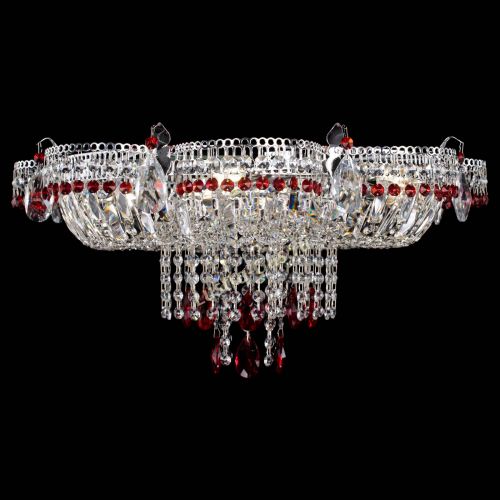 Люстра Камея №1 красная в Новокузнецке Гусь Хрустальный