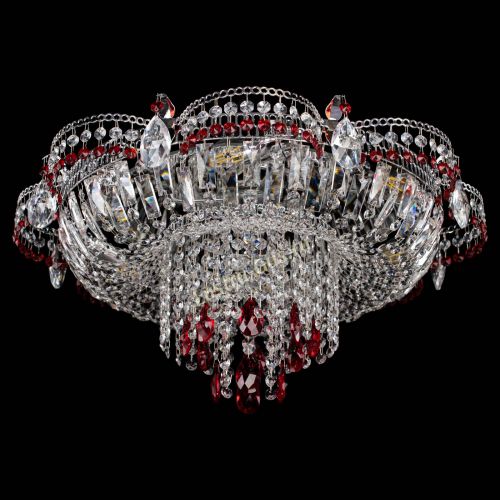 Люстра Камея №1 красная в Новокузнецке Гусь Хрустальный