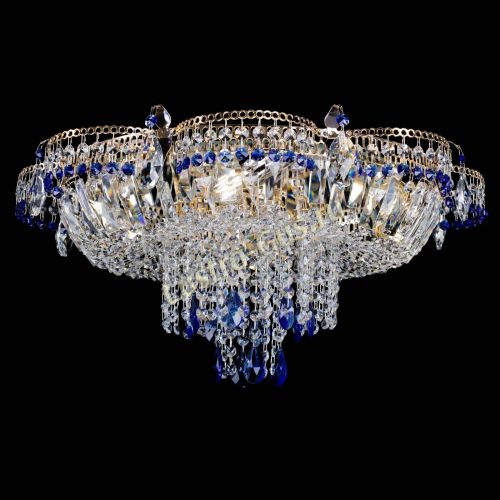 Люстра Камея №1 синяя в Новокузнецке Гусь Хрустальный