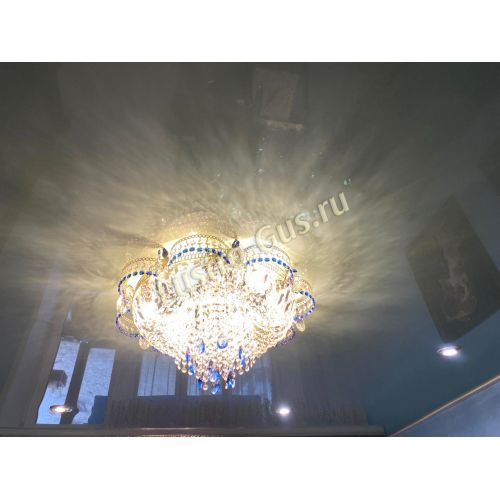 Люстра Камея №1 синяя в Новокузнецке Гусь Хрустальный