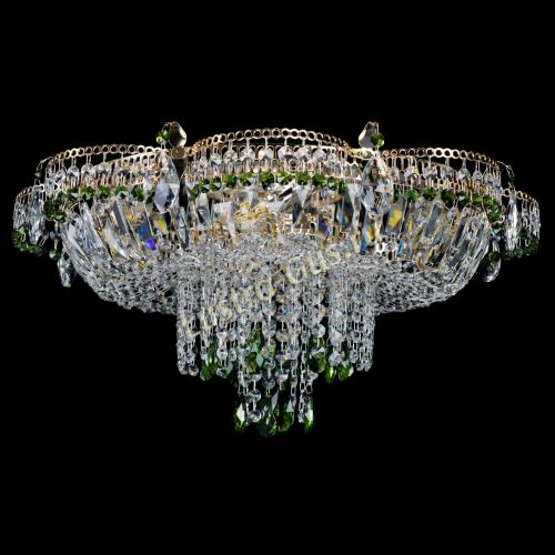 Люстра Камея №1 зеленая в Новокузнецке Гусь Хрустальный