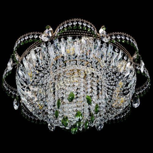 Люстра Камея №1 зеленая в Новокузнецке Гусь Хрустальный