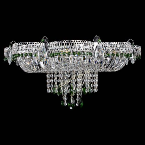 Люстра Камея №1 зеленая в Новокузнецке Гусь Хрустальный