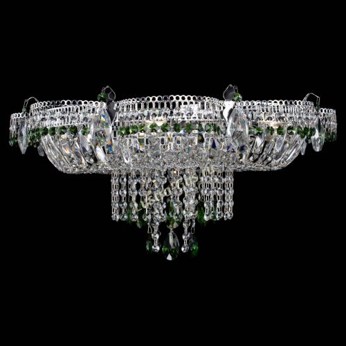 Люстра Камея №1 зеленая в Новокузнецке Гусь Хрустальный