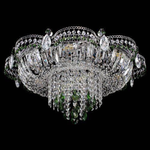 Люстра Камея №1 зеленая в Новокузнецке Гусь Хрустальный