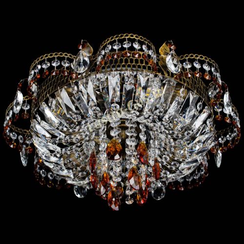 Люстра Камея №4 под бронзу чайная в Новокузнецке Гусь Хрустальный