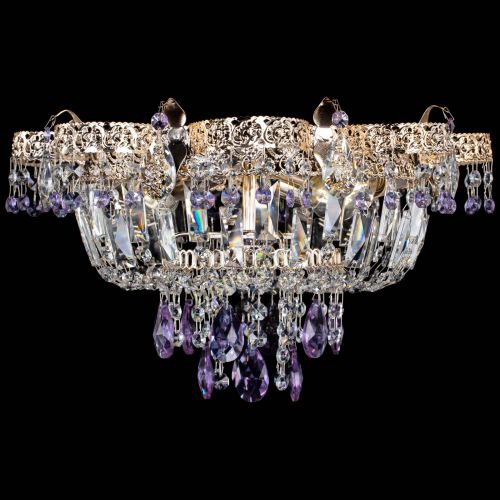 Люстра Камея Флора №4 фиолетовая в Новокузнецке Гусь Хрустальный
