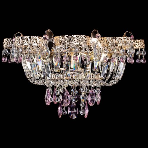 Люстра Камея Флора №4 розовая в Новокузнецке Гусь Хрустальный