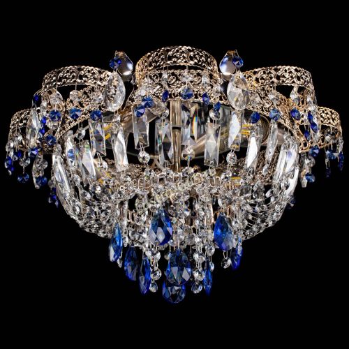 Люстра Камея Флора №4 синяя в Новокузнецке Гусь Хрустальный