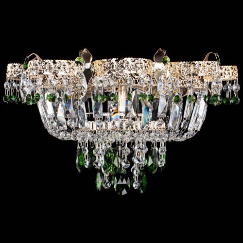 Люстра Камея Флора №4 зеленая в Новокузнецке Гусь Хрустальный