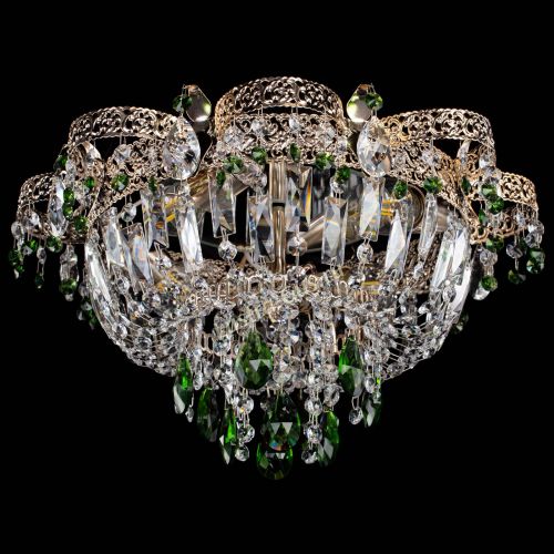 Люстра Камея Флора №4 зеленая в Новокузнецке Гусь Хрустальный