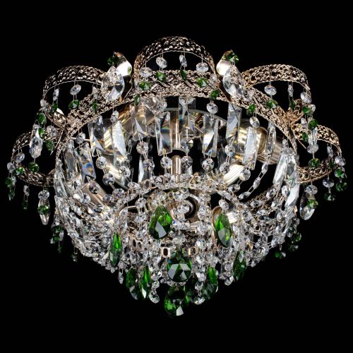 Люстра Камея Флора №4 зеленая в Новокузнецке Гусь Хрустальный