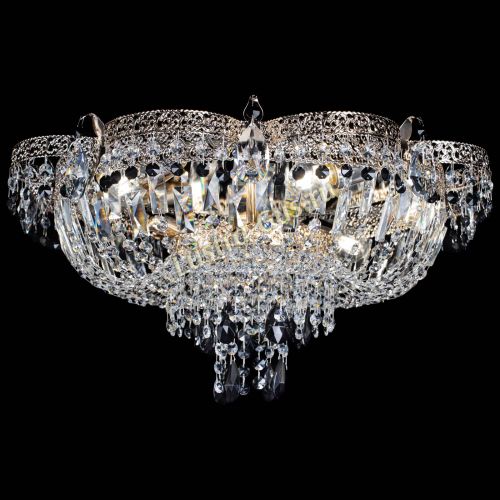 Люстра Камея Флора Журавлик №6 черная в Новокузнецке Гусь Хрустальный