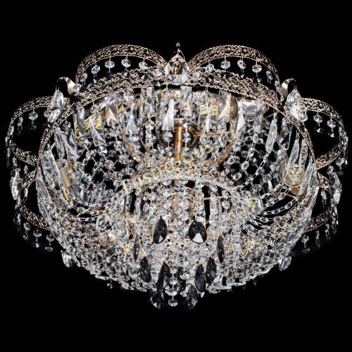 Люстра Камея Флора Журавлик №6 черная в Новокузнецке Гусь Хрустальный