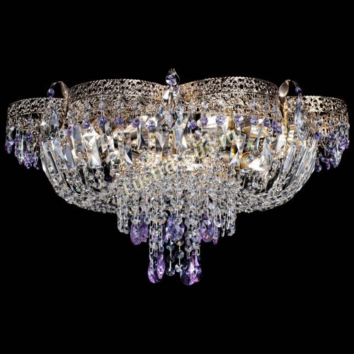 Люстра Камея Флора Журавлик №6 фиолетовая в Новокузнецке Гусь Хрустальный