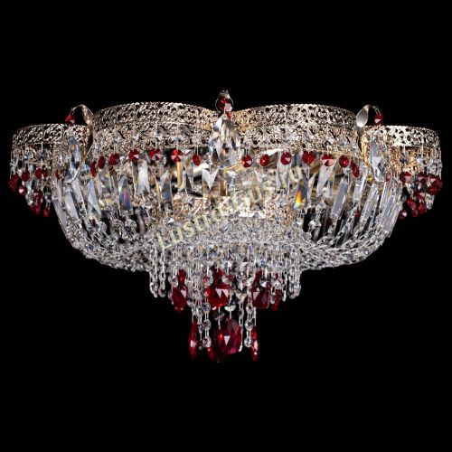 Люстра Камея Флора Журавлик №6 красная в Новокузнецке Гусь Хрустальный