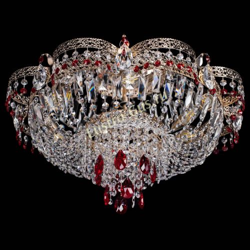 Люстра Камея Флора Журавлик №6 красная в Новокузнецке Гусь Хрустальный