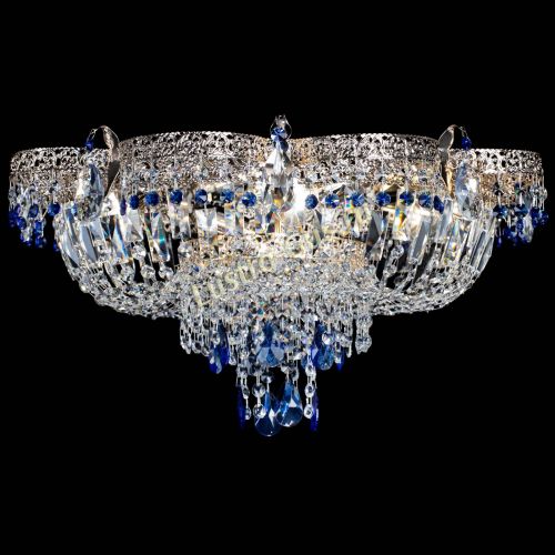 Люстра Камея Флора Журавлик №6 синяя в Новокузнецке Гусь Хрустальный