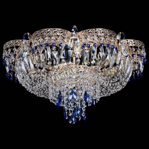 Люстра Камея Флора Журавлик №6 синяя в Новокузнецке Гусь Хрустальный