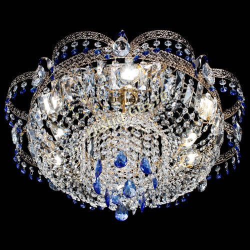 Люстра Камея Флора Журавлик №6 синяя в Новокузнецке Гусь Хрустальный