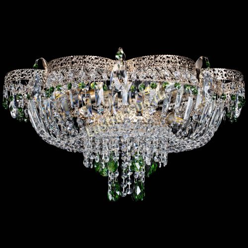 Люстра Камея Флора Журавлик №6 зеленая в Новокузнецке Гусь Хрустальный