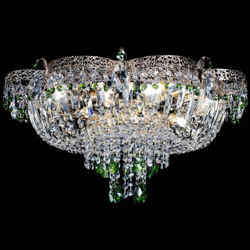 Люстра Камея Флора Журавлик №6 зеленая в Новокузнецке Гусь Хрустальный