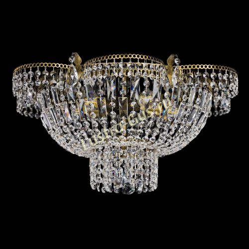 Люстра Камея №1 под бронзу прямая в Новокузнецке Гусь Хрустальный