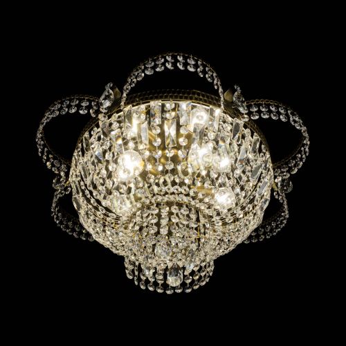 Люстра Камея №1 под бронзу прямая в Новокузнецке Гусь Хрустальный