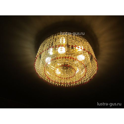 Люстра Капель обтикон 5 ламп в Новокузнецке Гусь Хрустальный