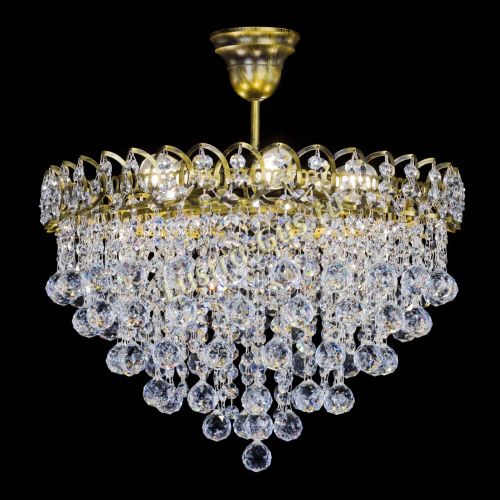 Люстра Капель Пирамида Шар 30 с подвесом под бронзу в Новокузнецке Гусь Хрустальный