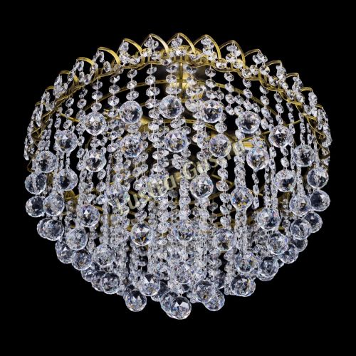 Люстра Капель Пирамида Шар 30 с подвесом под бронзу в Новокузнецке Гусь Хрустальный