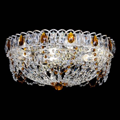 Люстра Каскад Ажур Чайная белая в Новокузнецке Гусь Хрустальный