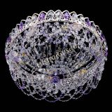 Люстра Каскад Ажур Фиолетовая белая в Новокузнецке