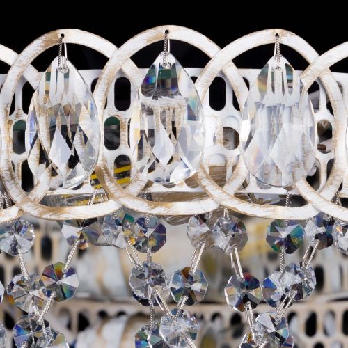 Люстра Каскад Ажур белая в Новокузнецке Гусь Хрустальный