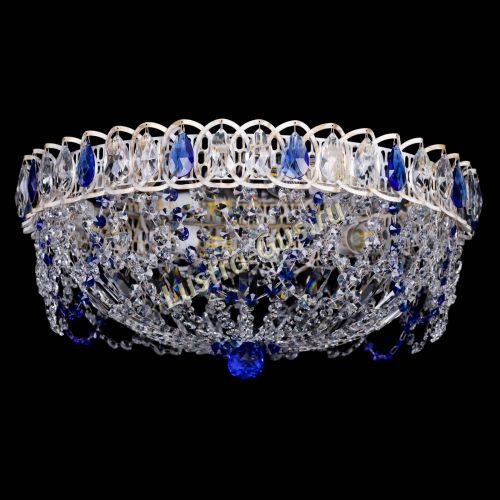 Люстра Каскад Ажур Синяя белая в Новокузнецке Люстра Каскад Ажур Синяя белая в Новокузнецке