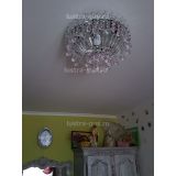 Люстра Катерина шар розовая, диаметр 450 мм, цвет серебро, Люстры Гусь Хрустальный Люстра Катерина шар розовая, диаметр 450 мм, цвет серебро, Люстры Гусь Хрустальный