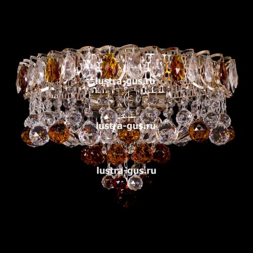 Люстра Катерина Шар Плюс цветная в Новокузнецке Гусь Хрустальный