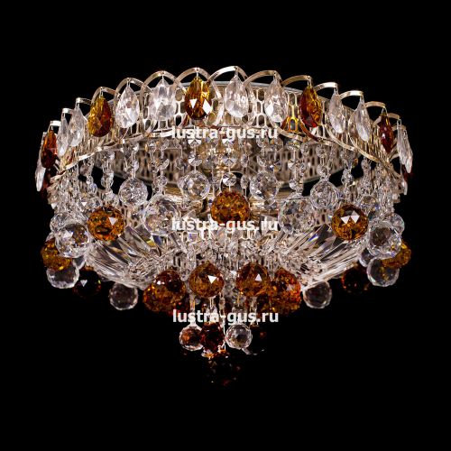 Люстра Катерина Шар Плюс цветная в Новокузнецке Гусь Хрустальный