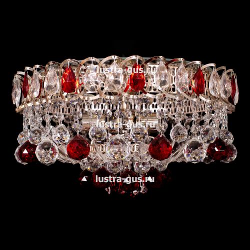 Люстра Катерина Шар Журавлик зеленая в Новокузнецке Гусь Хрустальный