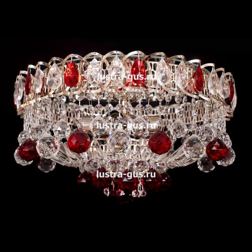 Люстра Катерина Шар Журавлик зеленая в Новокузнецке Гусь Хрустальный