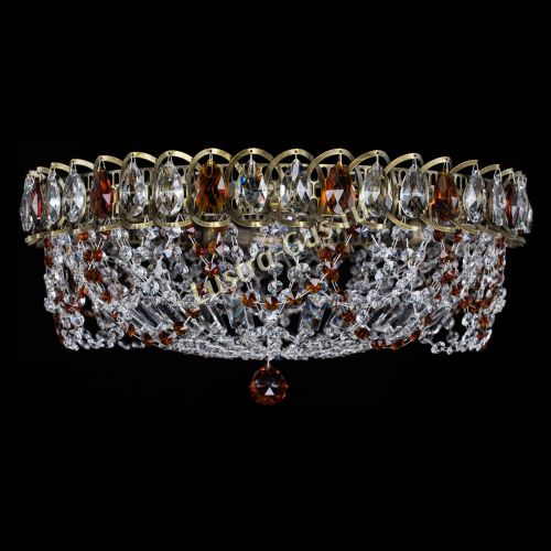 Люстра Хрустальный Каскад Ажур под бронзу Чайная в Новокузнецке Гусь Хрустальный