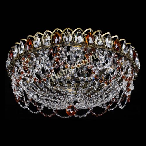 Люстра Хрустальный Каскад Ажур под бронзу Чайная в Новокузнецке Гусь Хрустальный