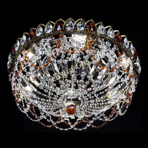 Люстра Хрустальный Каскад Ажур под бронзу Чайная в Новокузнецке Гусь Хрустальный