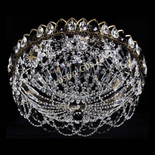 Люстра Хрустальный Каскад Ажур под бронзу Черная в Новокузнецке Гусь Хрустальный