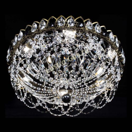 Люстра Хрустальный Каскад Ажур под бронзу Черная в Новокузнецке Гусь Хрустальный