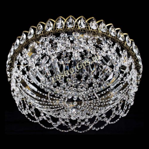 Люстра Хрустальный Каскад Ажур под бронзу в Новокузнецке Гусь Хрустальный